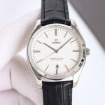 Omega Swiss ETA 2824 Movement 316L Steel Cowhide Leather Strap 40MM Fake Watch